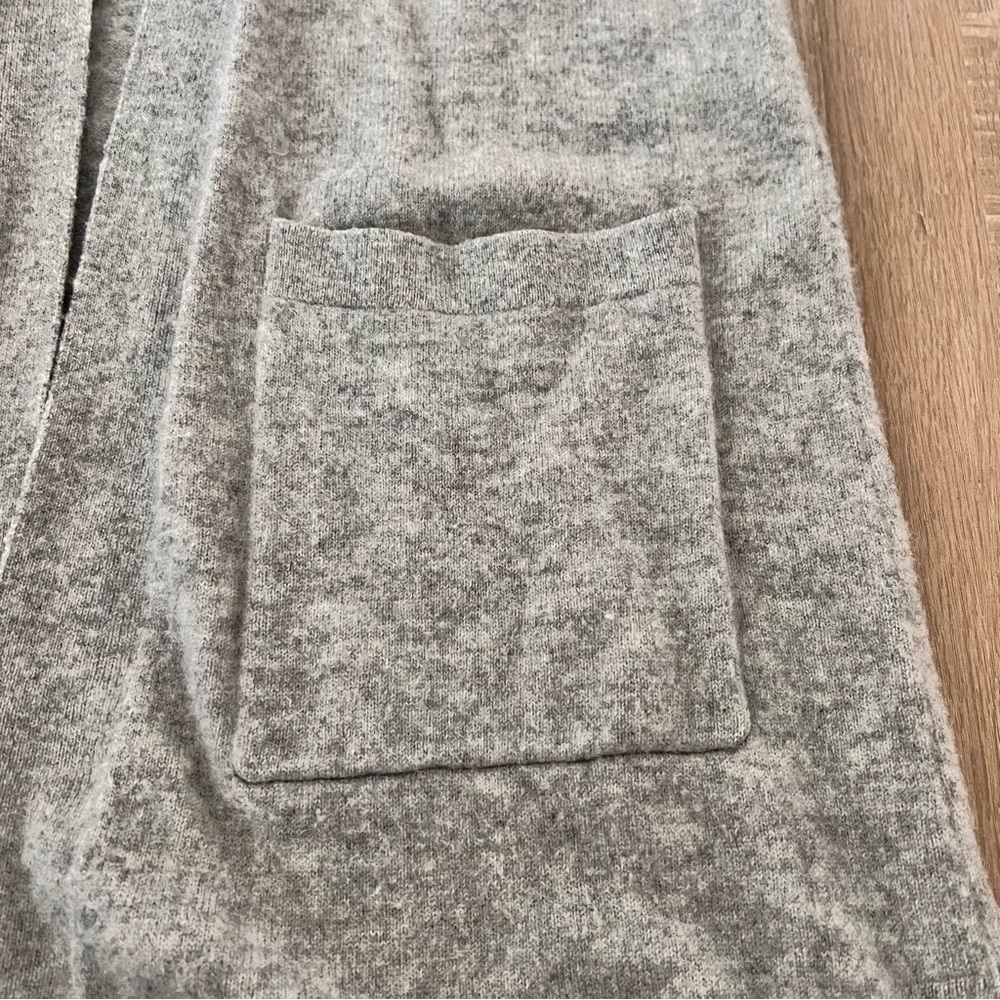Neiman Marcus Cashmere Collection Long 100% Cashere Vest Slide Slits Gray Size M - Picture 5 of 8
